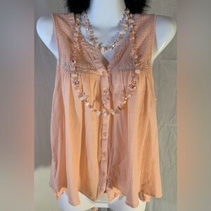 American Eagle Outfitters Pink Sleeveless Top